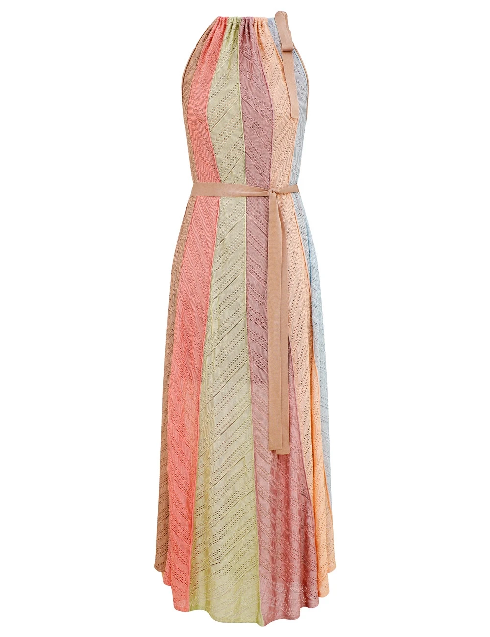 Zimmermann Mahon Splice Halter Midi Dress | Ready to Wear Collection Luxury Shoes Zimmermann Mahon Splice Halter Midi Dress