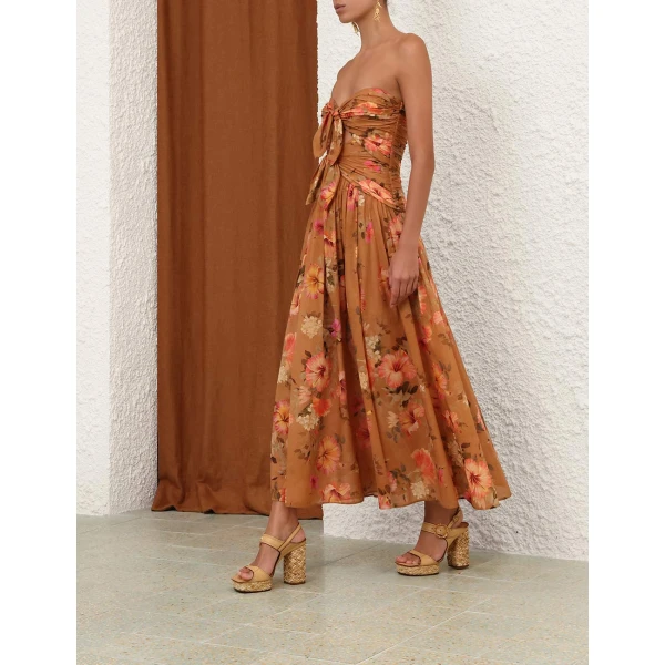 Zimmermann Mahon Tie Front Midi Dress, view 2