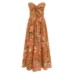 Zimmermann Mahon Tie Front Midi Dress