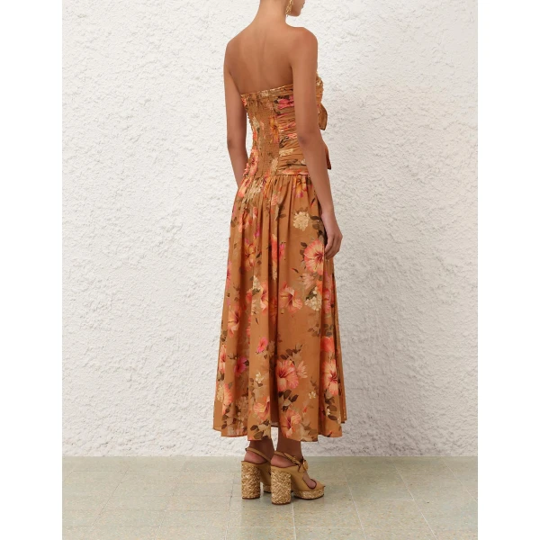 Zimmermann Mahon Tie Front Midi Dress, view 3