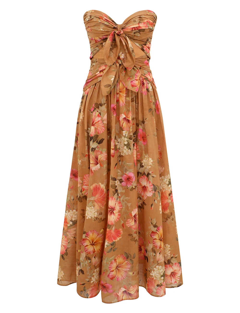 Zimmermann Mahon Tie Front Midi Dress