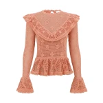 Zimmermann Roselight Crochet Frill Blouse