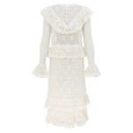 Zimmermann Roselight Crochet Frill Dress