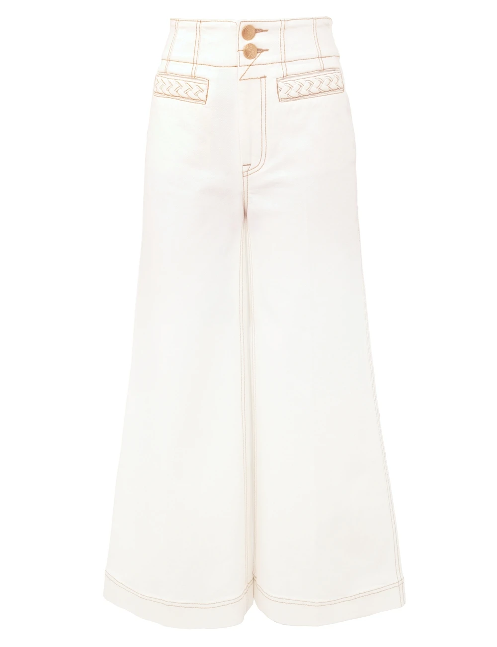 Zimmermann Roselight Cropped Flare Jean | Ready to Wear Collection Luxury Shoes Zimmermann Roselight Cropped Flare Jean