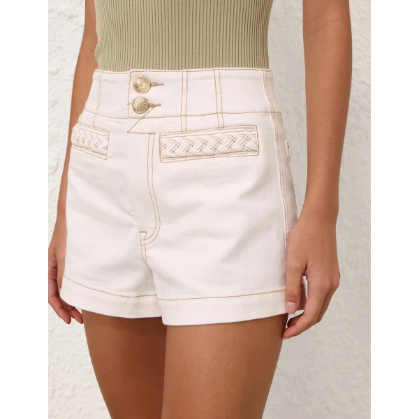 Zimmermann Roselight Denim Short, view 5