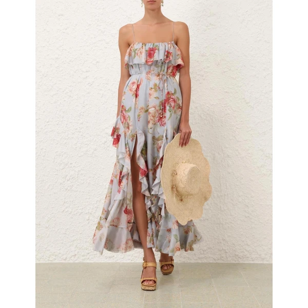 Zimmermann Roselight Frill Maxi Dress, view 2