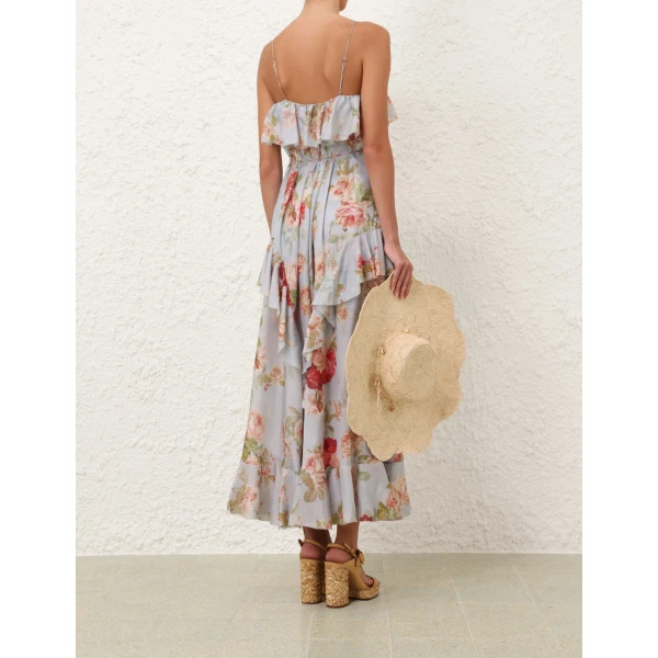 Zimmermann Roselight Frill Maxi Dress, view 4