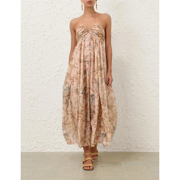 Zimmermann Roselight Halter Maxi Dress, view 2
