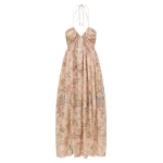 Zimmermann Roselight Halter Maxi Dress