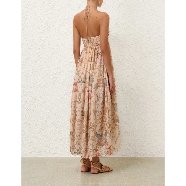 Zimmermann Roselight Halter Maxi Dress, view 4