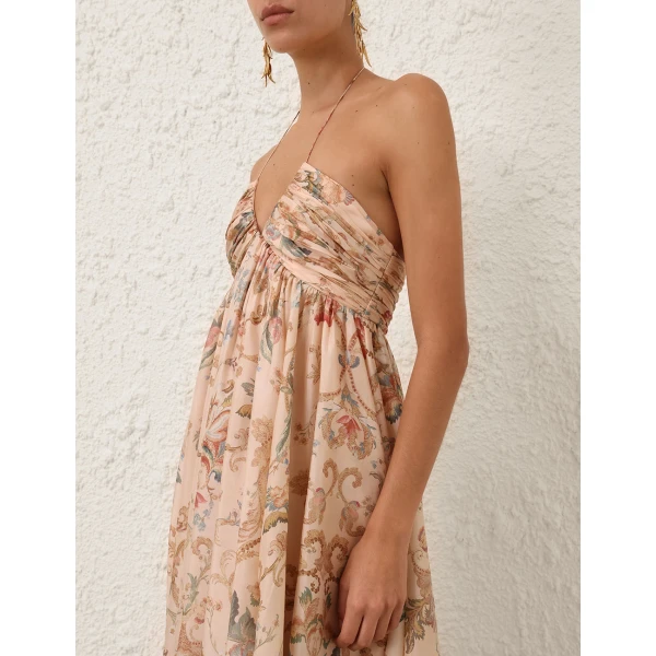 Zimmermann Roselight Halter Maxi Dress, view 5