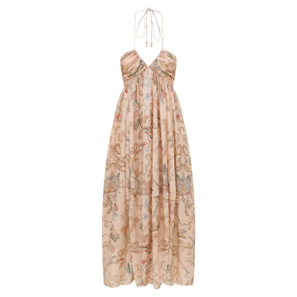 Zimmermann Roselight Halter Maxi Dress
