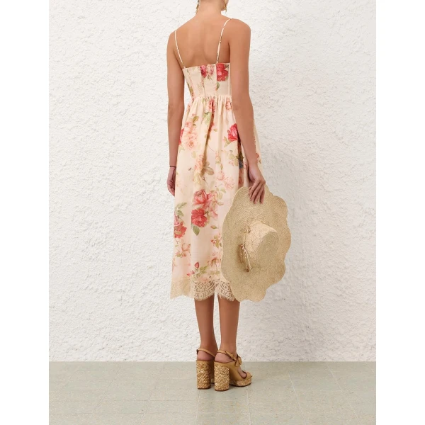 Zimmermann Roselight Picnic Midi Dress, view 4