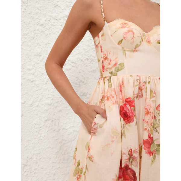 Zimmermann Roselight Picnic Midi Dress, view 5