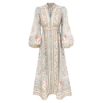 Zimmermann Roselight Plunge Midi Dress | Ready to Wear Collection Luxury Shoes Zimmermann Roselight Plunge Midi Dress