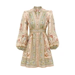 Zimmermann Roselight Plunge Mini Dress