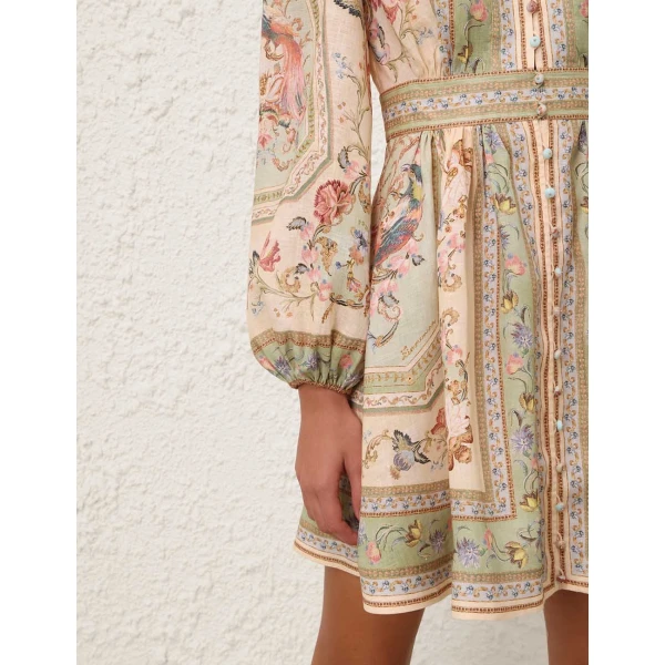 Zimmermann Roselight Plunge Mini Dress, view 5
