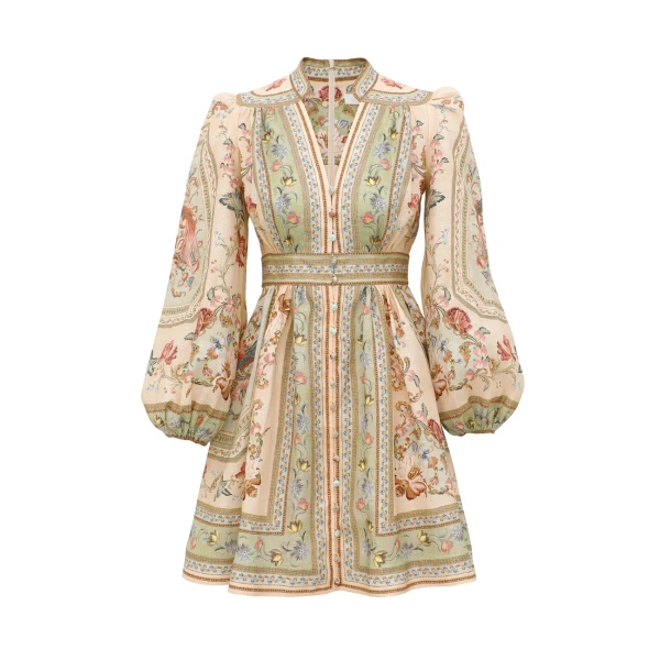 Zimmermann Roselight Plunge Mini Dress