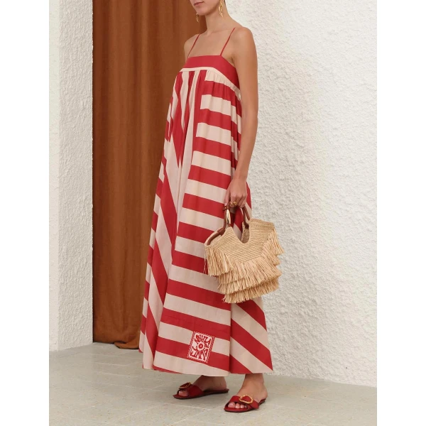 Zimmermann Roselight Stripe Maxi Dress, view 3