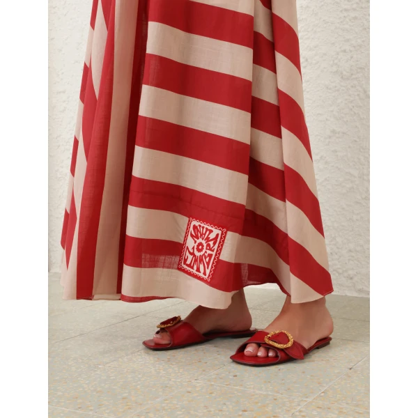 Zimmermann Roselight Stripe Maxi Dress, view 5