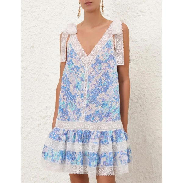 Zimmermann Solstice Lantern Mini Dress, view 2