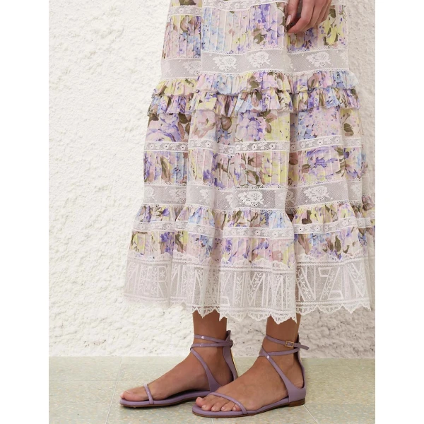 Zimmermann Solstice Tiered Midi Dress, view 5