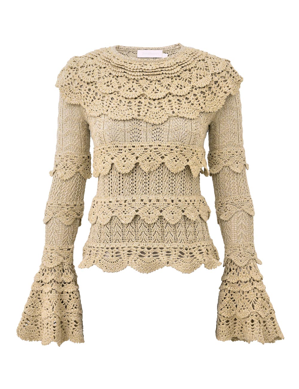 Zimmermann Sundance Crochet Frill Top