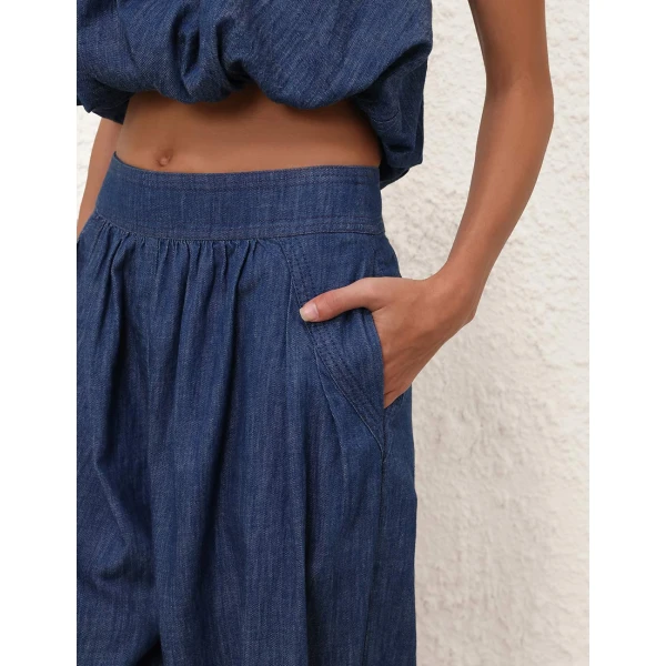 Zimmermann Sundance Denim Harem Pant, view 5