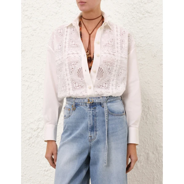 Zimmermann Sundance Embroidered Shirt, view 2