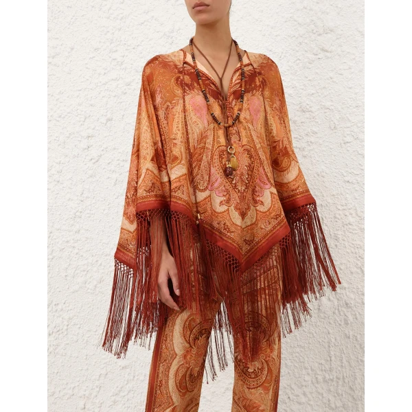 Zimmermann Sundance Fringe Cape, view 2