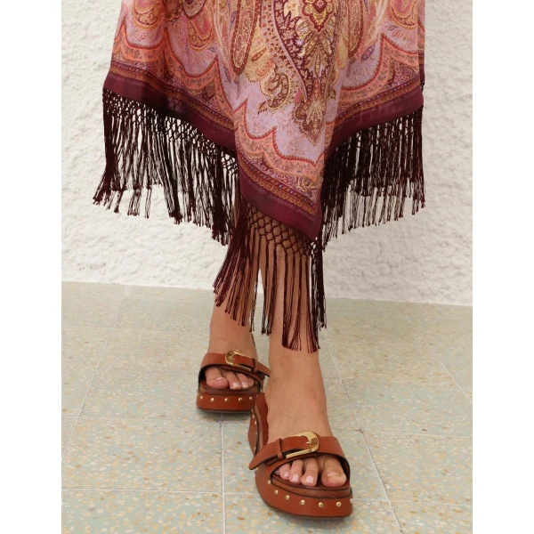 Zimmermann Sundance Fringe Midi Skirt, view 3