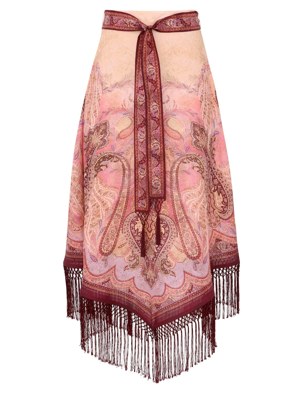Zimmermann Sundance Fringe Midi Skirt | Ready to Wear Collection Luxury Shoes Zimmermann Sundance Fringe Midi Skirt