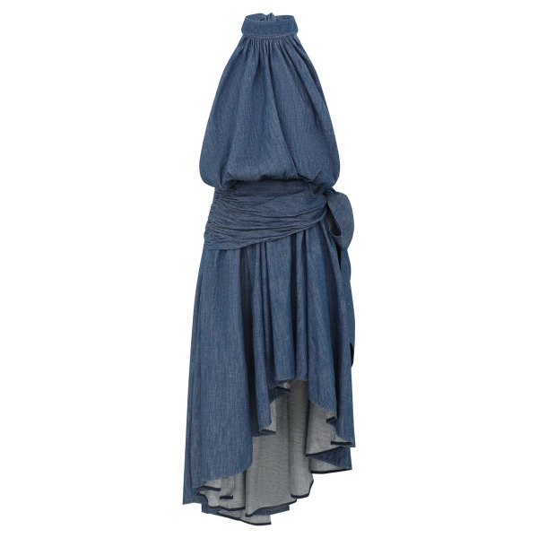 Zimmermann Sundance Halter Denim Dress