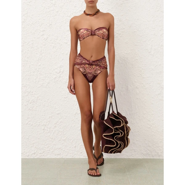 Zimmermann Sundance Knot Bandeau Bikini, view 5