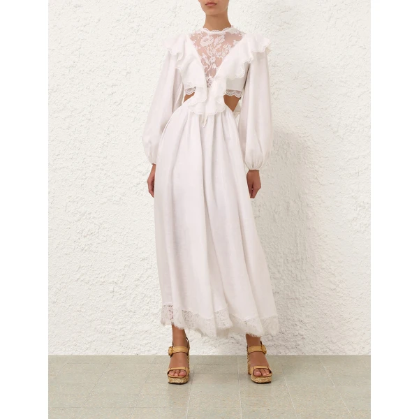 Zimmermann Sundance Lace Bodice Dress, view 2