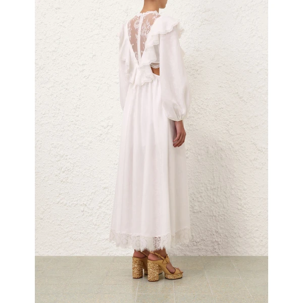 Zimmermann Sundance Lace Bodice Dress, view 4