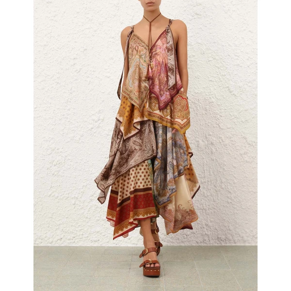 Zimmermann Sundance Scarf Midi Dress, view 2