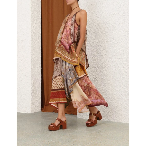 Zimmermann Sundance Scarf Midi Dress, view 3