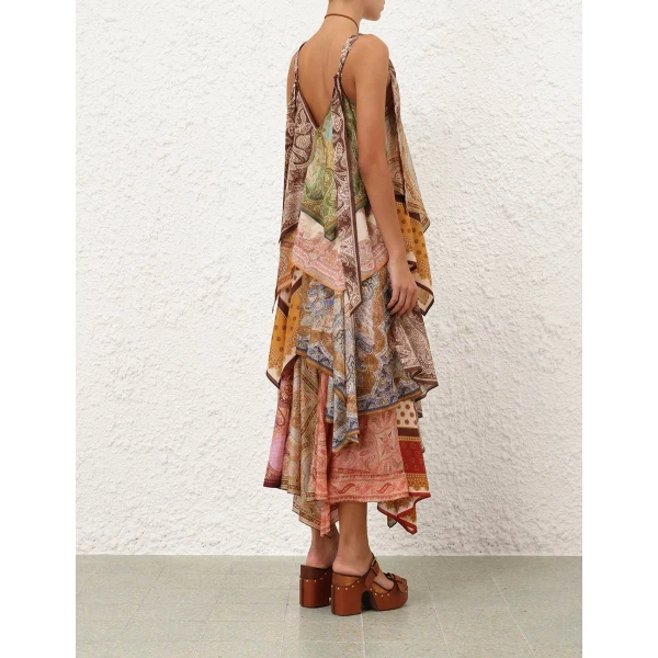 Zimmermann Sundance Scarf Midi Dress, view 4