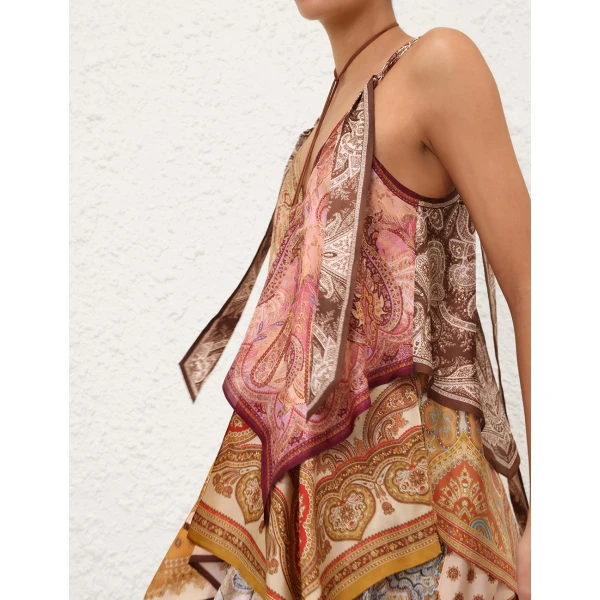 Zimmermann Sundance Scarf Midi Dress, view 5