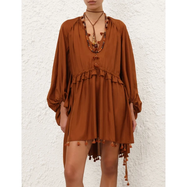 Zimmermann Sundance Tassel Mini Dress, view 2