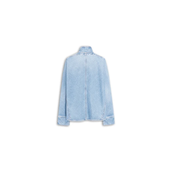 Alaïa Zip Denim Shirt - ALAÏA Pants - Laser Cut Luxury - Shop at Luxury Shoes 