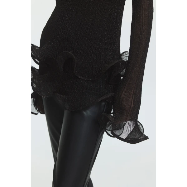 Aje Agata Ruffle Knit Top, view 4