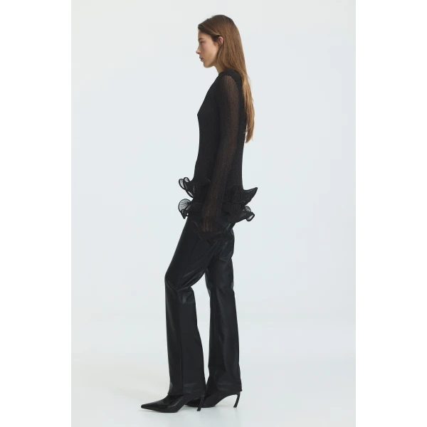 Aje Agata Ruffle Knit Top, view 5