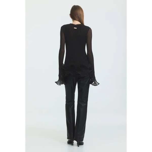 Aje Agata Ruffle Knit Top, view 6