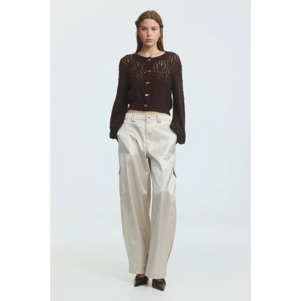 Aje Ardena Satin Cargo Pant, view 2
