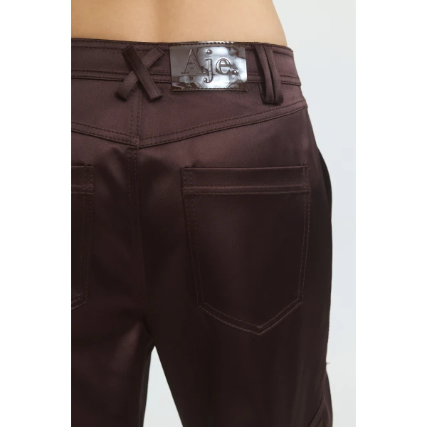 Aje Ardena Satin Cargo Pant, view 4