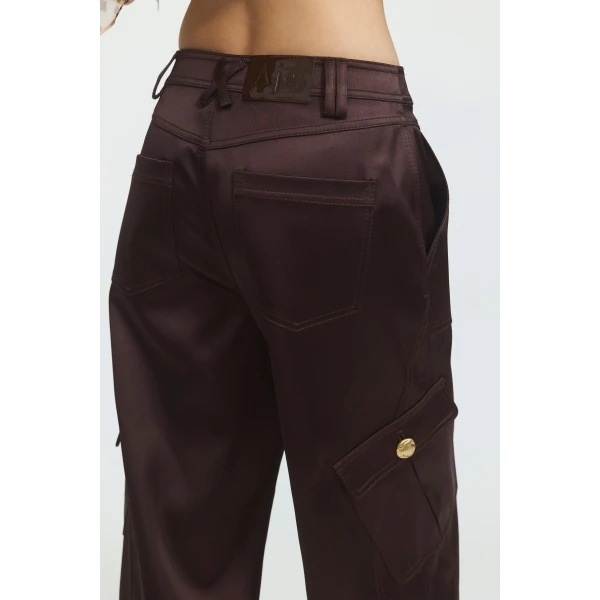 Aje Ardena Satin Cargo Pant, view 5