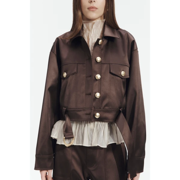 Aje Ardena Satin Jacket, view 3