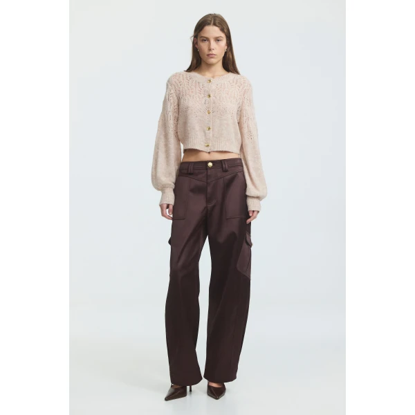 Aje Brielle Lace Knit Cardigan, view 2